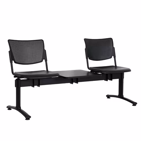 Siège sur poutre 2 places Watt - polypropylène - avec 1 tablette - à fixer au sol