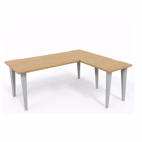 Bureau droit Evidence - l. 180 x pr. 80 cm + retour l. 80 x pr. 60 cm