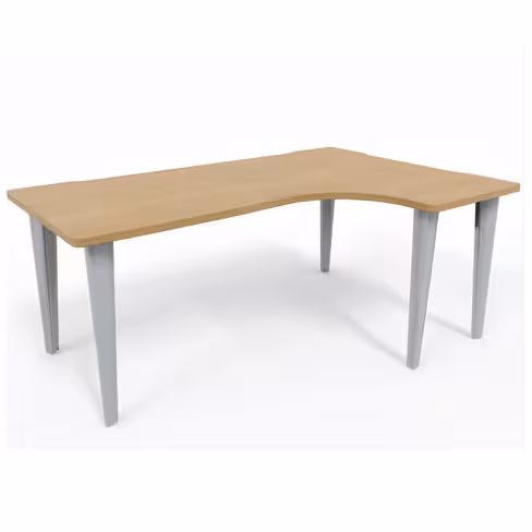 Bureau compact 90° asymétrique Evidence - l. 180 x l. 120 x pr. 80-60 cm