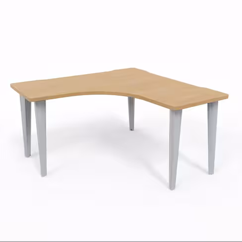 Bureau compact 90° symétrique Evidence - l. 140 x pr. 60 cm