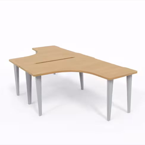 Ensemble 2 bureau compact 90° symétriques Evidence - l. 140 x pr. 60 cm