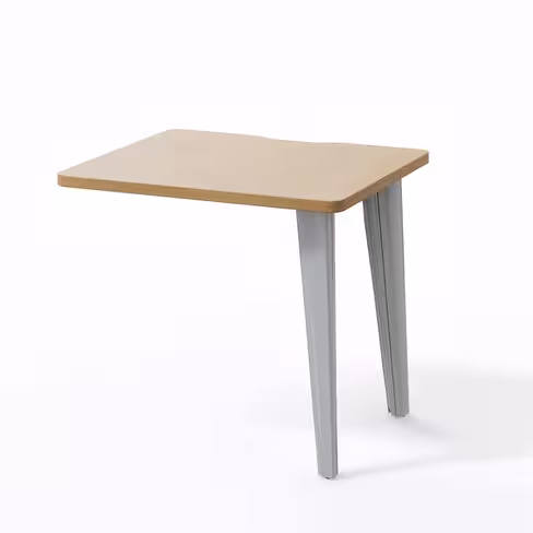 Retour pour bureau droit Evidence - l. 80 x pr. 60 cm - 2 pieds métalliques et 1 platine