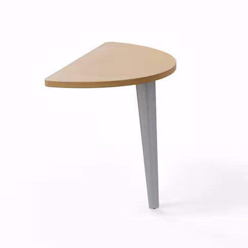 Convivialité demi-lune Evidence - l. 80 x pr. 50 cm - 1 pied métallique