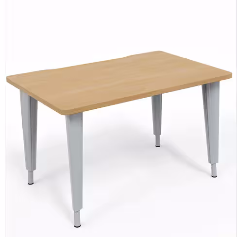 Bureau droit Evidence - l. 120 x pr. 80 cm - piétement réglable en hauteur
