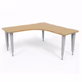 Bureau compact 90° symétrique Evidence - l. 160 x pr. 60 cm - piétement réglable en hauteur