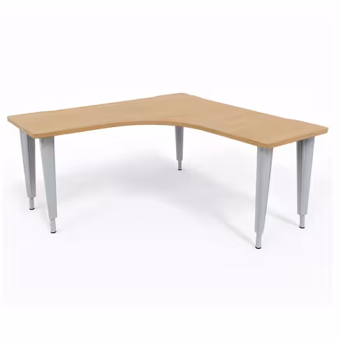 Bureau compact 90° symétrique Evidence - l. 160 x pr. 60 cm - piétement réglable en hauteur