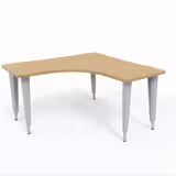 Bureau compact 90° symétrique Evidence - l. 140 x pr. 60 cm - piétement réglable en hauteur