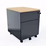 Caisson mobile Evidence - 1 tiroir plat + 1 tiroir dossiers suspendus - avec coiffe