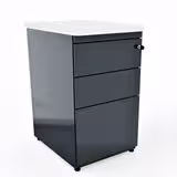 Caisson hauteur bureau Evidence - 2 tiroirs plats + 1 tiroir dossiers suspendus - pr. 60 cm