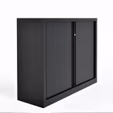 Armoire métallique Evidence - h. 100 x l. 120 cm - 2 tablettes - unicolore - fermeture rideaux