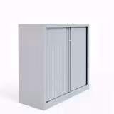 Armoire métallique Evidence - h. 100 x l. 100 cm - 2 tablettes - unicolore - fermeture rideaux