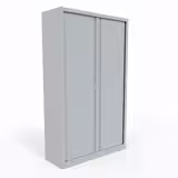 Vestiaire double métallique Evidence - h. 198 x l. 120 cm - unicolore - fermeture rideaux