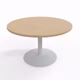 Table de réunion ronde 4 places Evidence - Ø 120 cm - piétement central