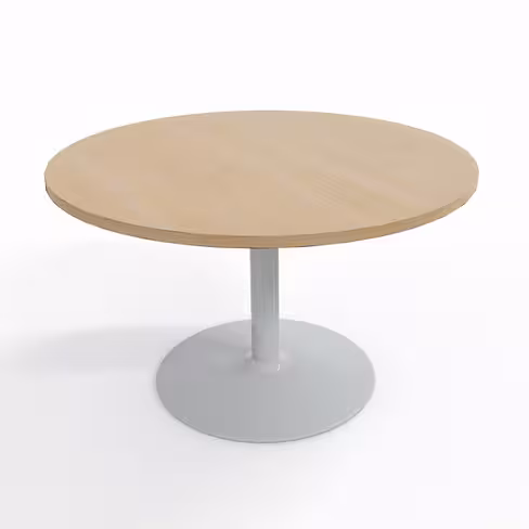 Table de réunion ronde 4 places Evidence - Ø 120 cm - piétement central