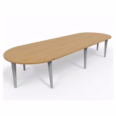 Table de réunion oblongue 12 places Evidence - 8 pieds - l. 408 x pr. 136 cm