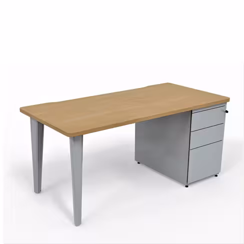 Bureau droit Evidence - l. 160 x pr. 80 cm + caisson porteur - délai court