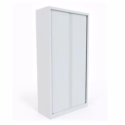 Armoire métallique Evidence - h. 198 x l. 100 cm - 4 tablettes - unicolore - fermeture rideaux - délai court