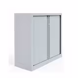 Armoire métallique Evidence - h. 100 x l. 100 cm - 2 tablettes - unicolore - fermeture rideaux - délai court