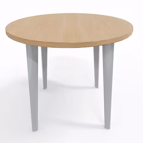 Table de réunion ronde 4 places Evidence - Ø 100 cm - 4 pieds