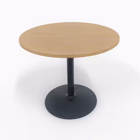 Table de réunion ronde 4 places Evidence - Ø 100 cm - piétement central