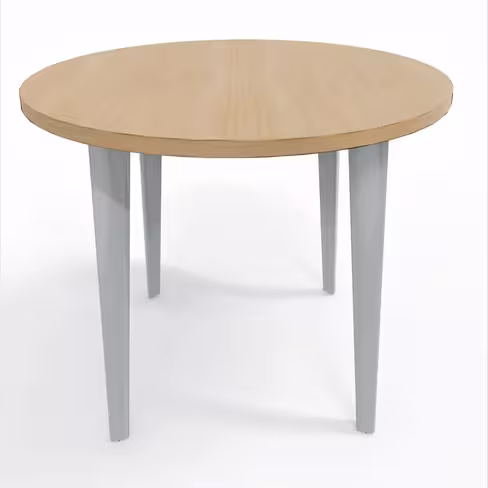 Table de réunion ronde 4 places Evidence - Ø 100 cm - 4 pieds - délai court