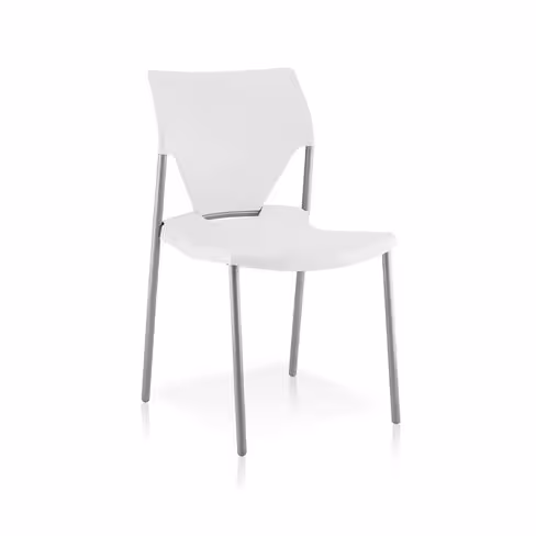 Chaise 4 pieds Ioko - polypropylène - sans placet - piétement époxy - empilable et accrochable - lot de 4