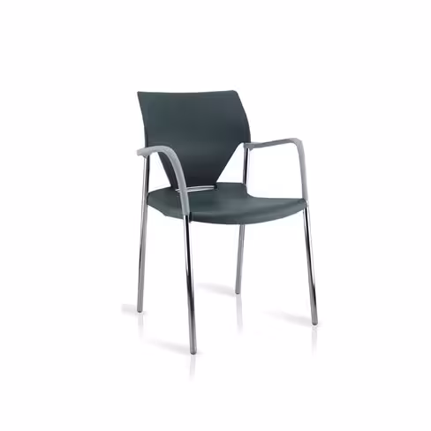 Fauteuil 4 pieds Ioko - polypropylène - sans placet - piétement chrome - empilable et accrochable
