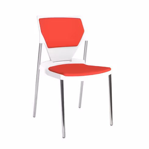 Chaise 4 pieds Ioko - polypropylène - placet d'assise et dossier TE - piét. chrome empil. accro. - lot de 4