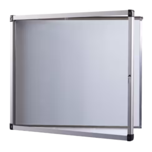 Vitrine d'extérieur murale - porte battante en PMMA - fond tôle laquée 10 A4