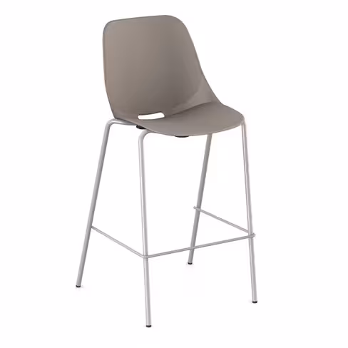 Chaise haute Bakea - polypropylène - piétement époxy - lot de 2
