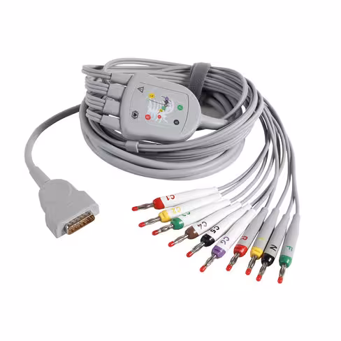 Câble embase et fouet monobloc 10 brins pour MAC IEC - terminaison fiche banane - l'unité