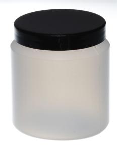 Bouteille PE 285 ml extra wide bouchon noir x 100