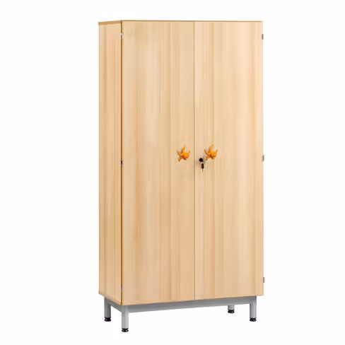 Armoire portes battantes Némo - l. 90 x h. 180 cm - corps hêtre miel