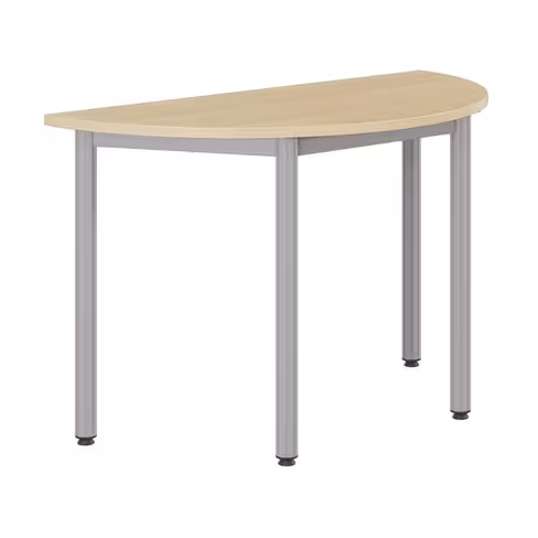 Table demi-ronde - Némo 120 x 60 cm - 4 pieds - taille 6 - lot de 2