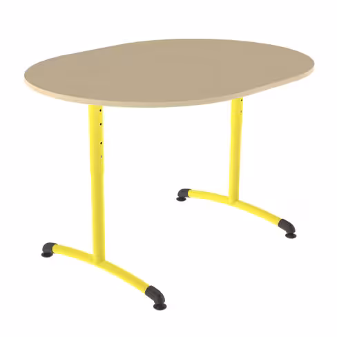 Table ovale - Némo 120 x 90 cm - piètement réglable à dégagement latéral - taille 3 à 6