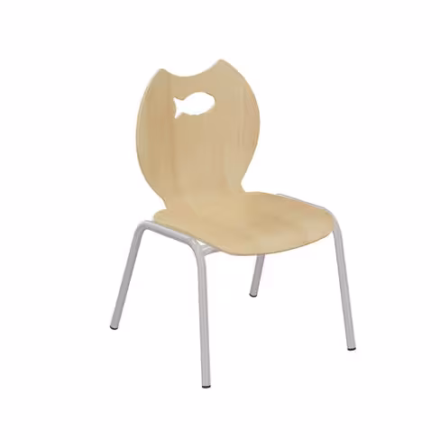Chaise Némo - hêtre teinté - taille 2 - lot de 4