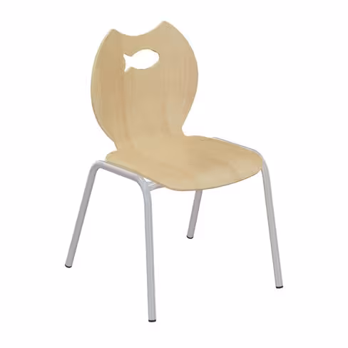 Chaise Némo - hêtre teinté - taille 3 - lot de 4
