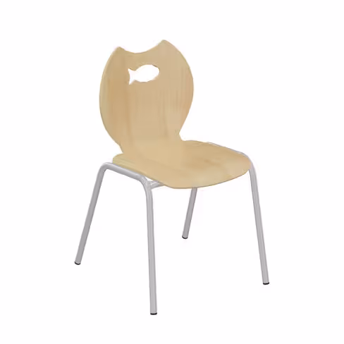 Chaise Némo - hêtre teinté - taille 4 - lot de 4