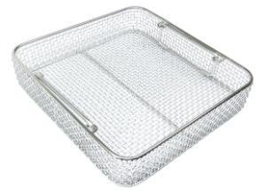 Corbeille fil inox avec anses 540×255×60