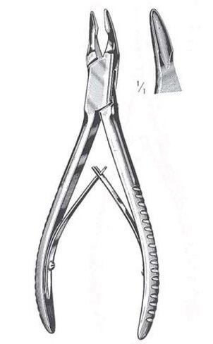 BLUMENTHAL pince-gouge 15,5cm, mors légèrement courbé