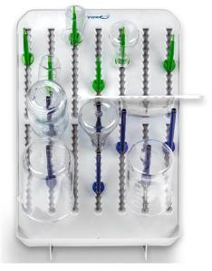 Egouttoir de paillasse / mural avec 72 tiges 2 paniers de séchage et tuyau de drainage