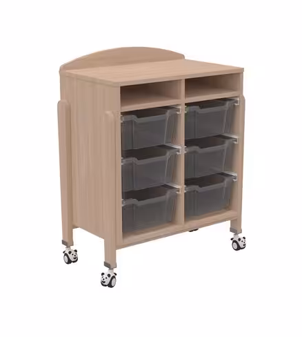 Meuble bas K Briol - mobile - 2 colonnes - 6 bacs tiroirs