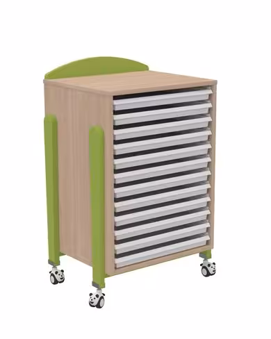 Meuble bas K Briol - mobile - 1 colonne - 12 plateaux