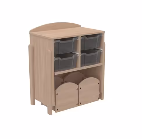 Meuble bas K Briol - mobile - 4 bacs et 2 bacs à jouet