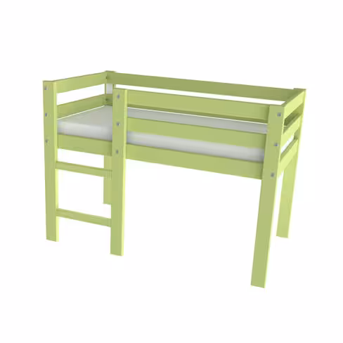 Lit surélevé 120 x 60 cm - hêtre teinté - l'unité - coloris structure au choix