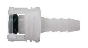 CPC (Colder) Miniature Quick-Disconnect Fitting, Hose Barb Insert PP Straight-Through, 1/8P ID x 10