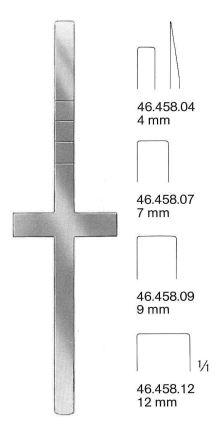 COTTLE ciseau-burin gradué 12mm 18,5cm