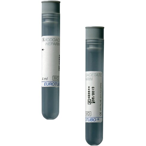 Tube Héparine de lithium et iodoacétate Tube 2,5 ml x 100