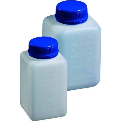 Flacon gradué fermeture sécurité PE 250 ml