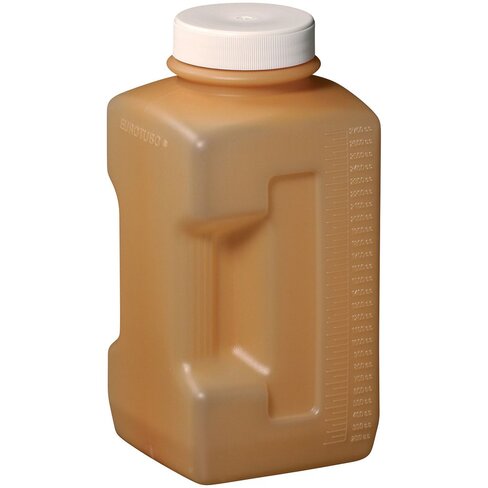 Flacon rectangulaire ambré 2,7 l capuchon vissé